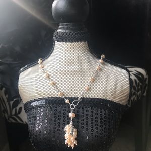 Handmade Freshwater Pink Pearl Necklace Set